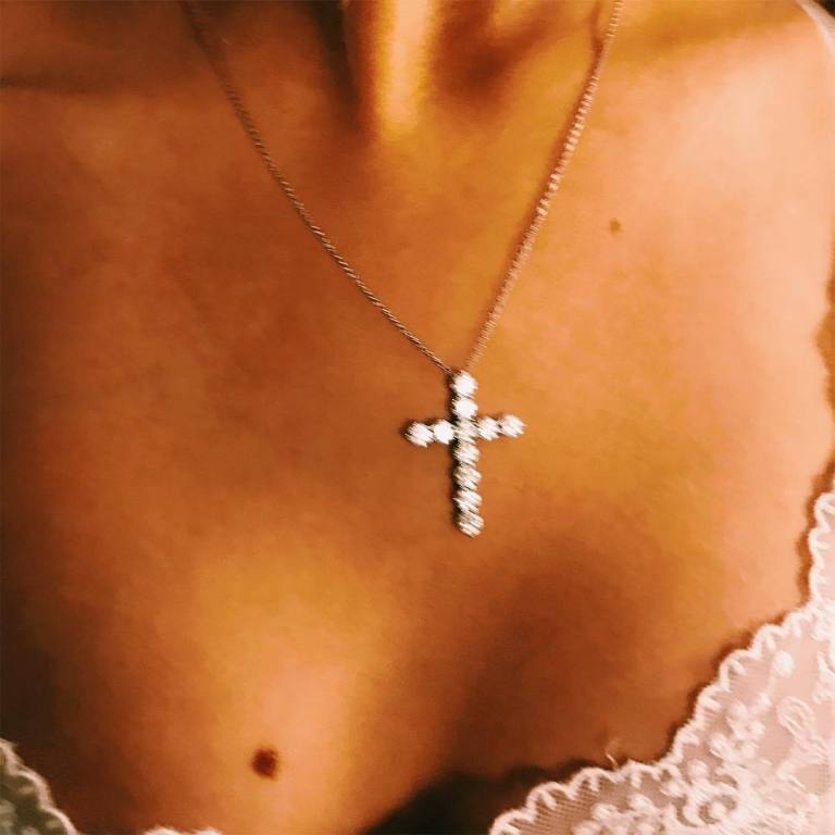 Selena gomez diamond cross