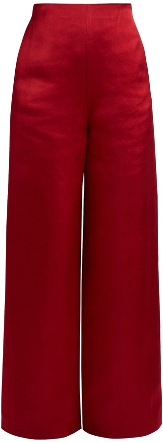 THE ROW Strom washed duchess-satin trousers